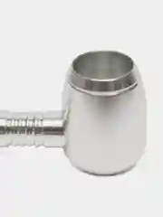 Серебряный металлическая трубка для курения 10 см