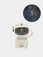 Белый ночник Звездное небо, лазерный проектор, "Космонавт", LED, звездное небо, 8 режимов