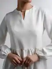 Белый платье женское повседневное, однотонное