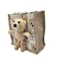 Сумка с мишкой, шоппер с игрушкой, сумка детская