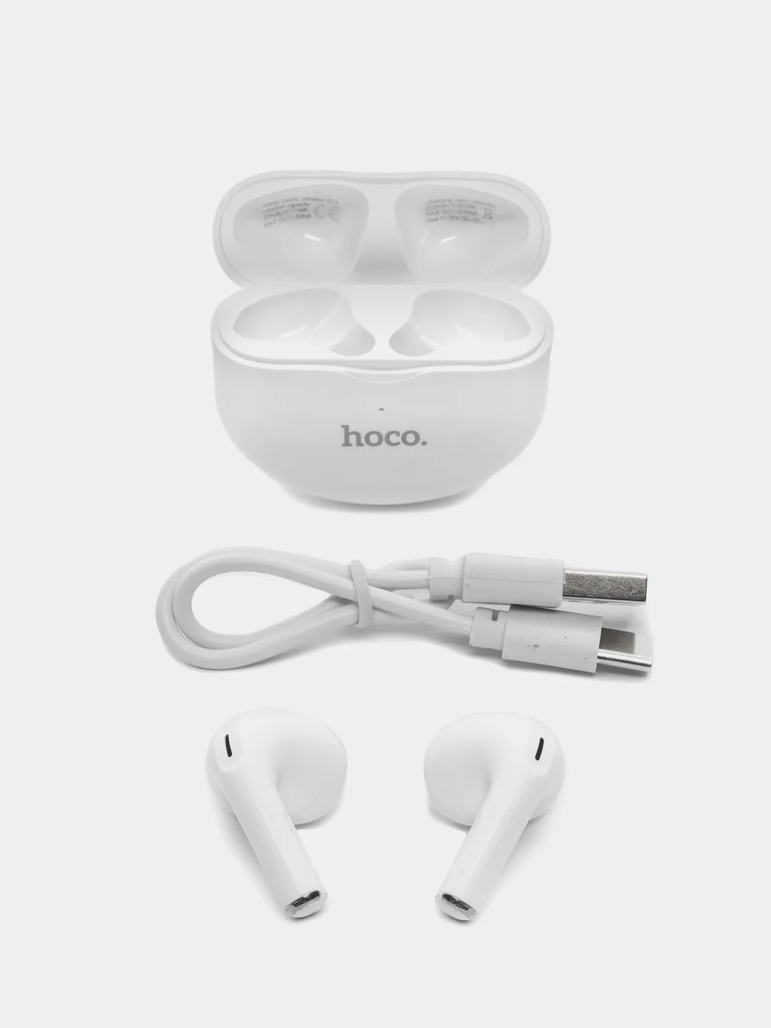 Наушники Hoco EW35 TWS, беспроводные, вкладыши, BT5.3, 30/250 мАч, микрофон, белые