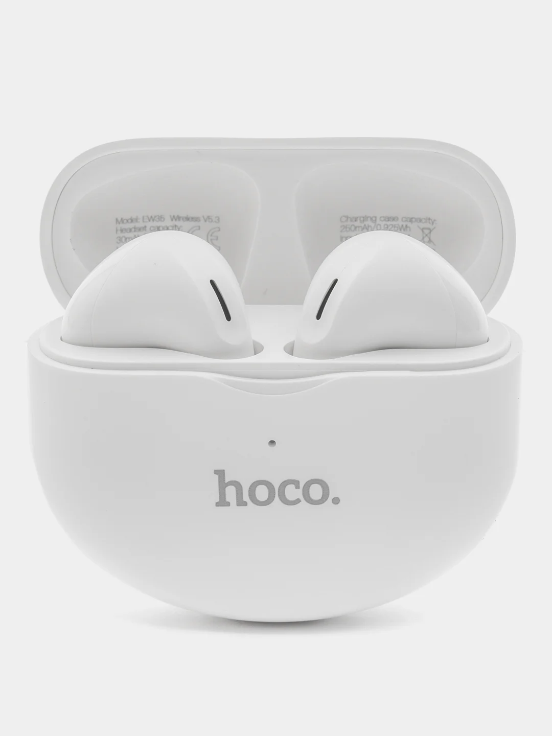 Наушники Hoco EW35 TWS, беспроводные, вкладыши, BT5.3, 30/250 мАч, микрофон, белые