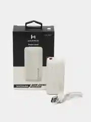 Белый внешний аккумулятор Harper PB-2606, 5000 мАч, Type-C и USB, гарантия 1 год