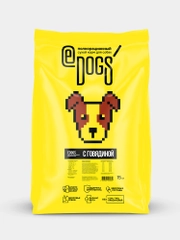 Корм сухой EDOGS для собак с говядиной, 15 кг