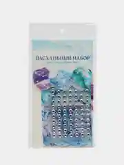 Розовый набор для украшения яиц "Пасха", термонаклейки, наклейки, стразы, подставки