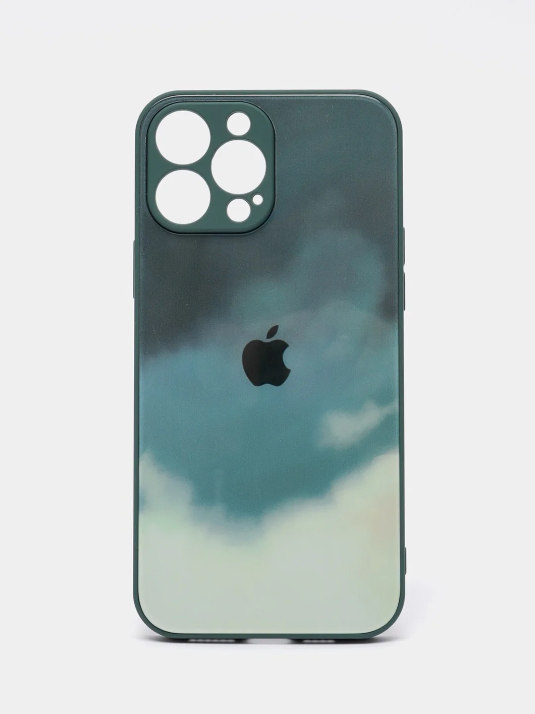 Лесной зеленый чехол для iPhone 11 / 12 / 13 Pro Max, Айфон, с закаленным стеклом на задней панели