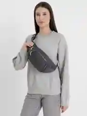 Серый сумка поясная женская