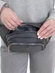 Серый сумка поясная женская