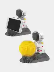 Алый 3d конструктор блочный космонавт, ночник светодиодный