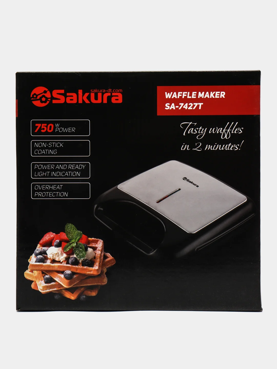 Вафельница Sakura SA-7427T 750Вт "венские вафли" антипригар.покрытие