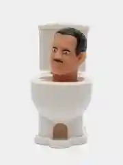 Белый скибиди туалет, голова из унитаза