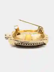 Фиолетовый брошь со стразами "Котёнок"