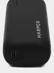 Черный внешний аккумулятор Harper PB-2606, 5000 мАч, Type-C и USB, гарантия 1 год