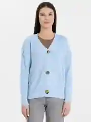 Светло-синий кардиган женский oversize
