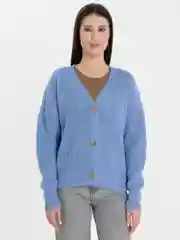 Голубой кардиган женский oversize