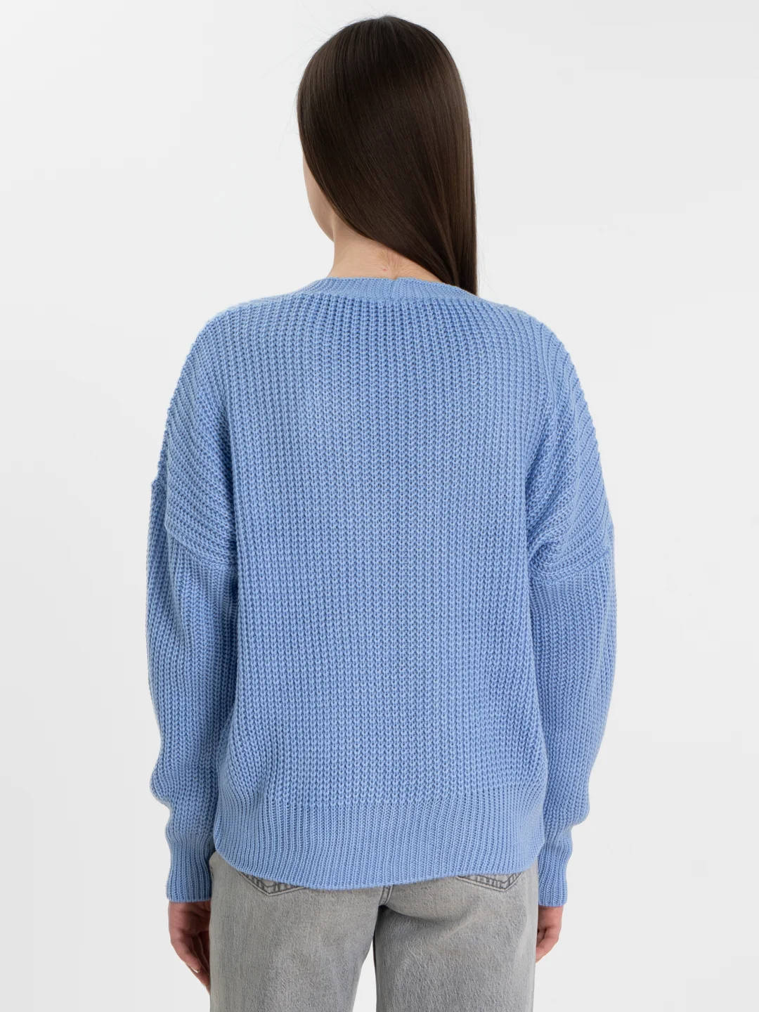 Голубой кардиган женский oversize