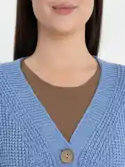Голубой кардиган женский oversize