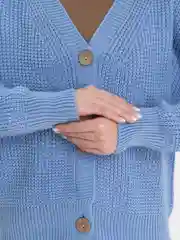 Голубой кардиган женский oversize