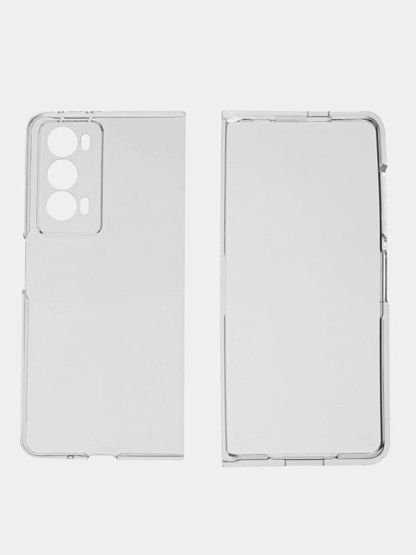 Силиконовый чехол на Honor Magic V2 / Хонор Меджик V2 прозрачный, с принтом, защита камеры