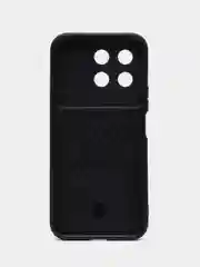 Черный чехол Honor X8B / Хонор Х8Б противоударный, с металлической подставкой кольцом