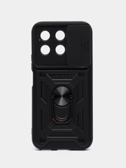 Чехол Honor X8B / Хонор Х8Б противоударный, с металлической подставкой кольцом
