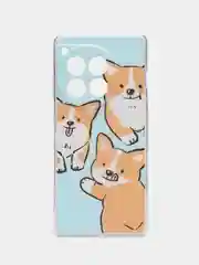 Светло-оранжевый чехол на OnePlus Ace 3/12R / Ван Плас Асе 3/12R прозрачный, с рисунком, защита камеры