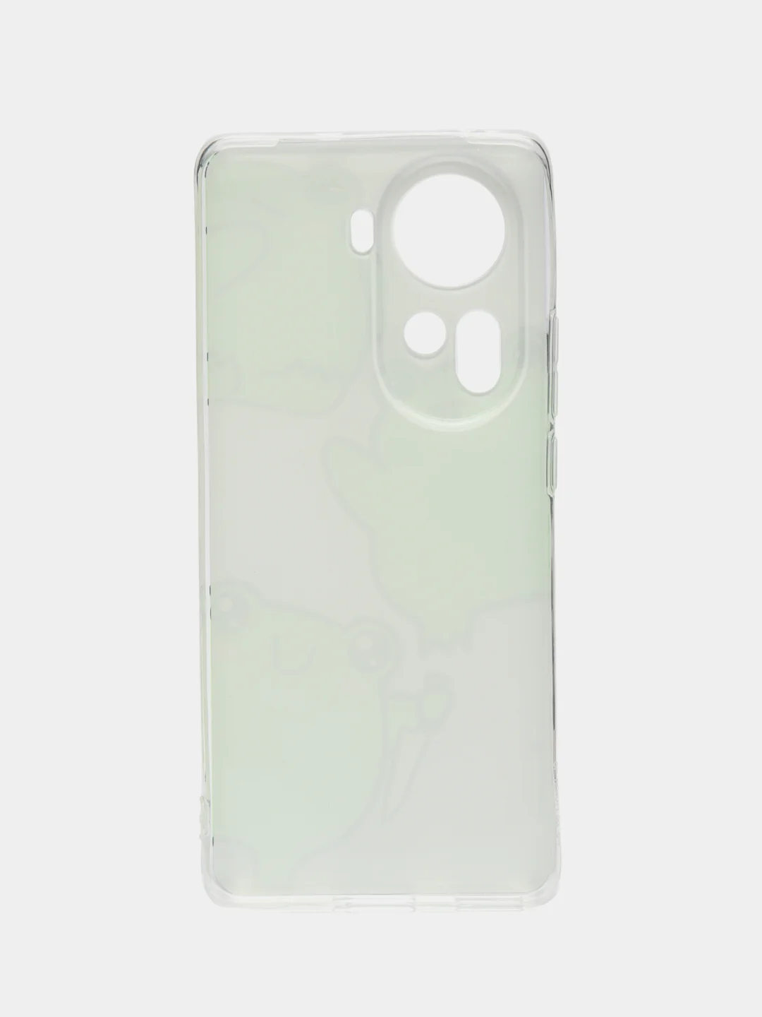 Коралловый меланж чехол на Oppo Reno 11 (Global) / Оппо Рено 11 Глобал прозрачный, с рисунком, защита камеры