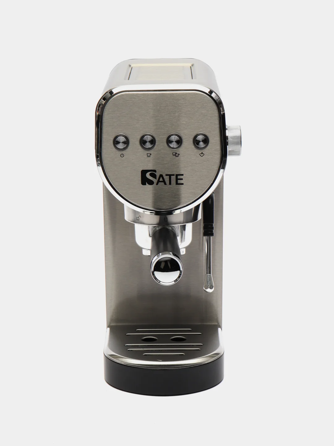 Кофеварка рожковая SATE GT-50 с капучинатором, давление 20 бар, 1360 Вт ,серебро