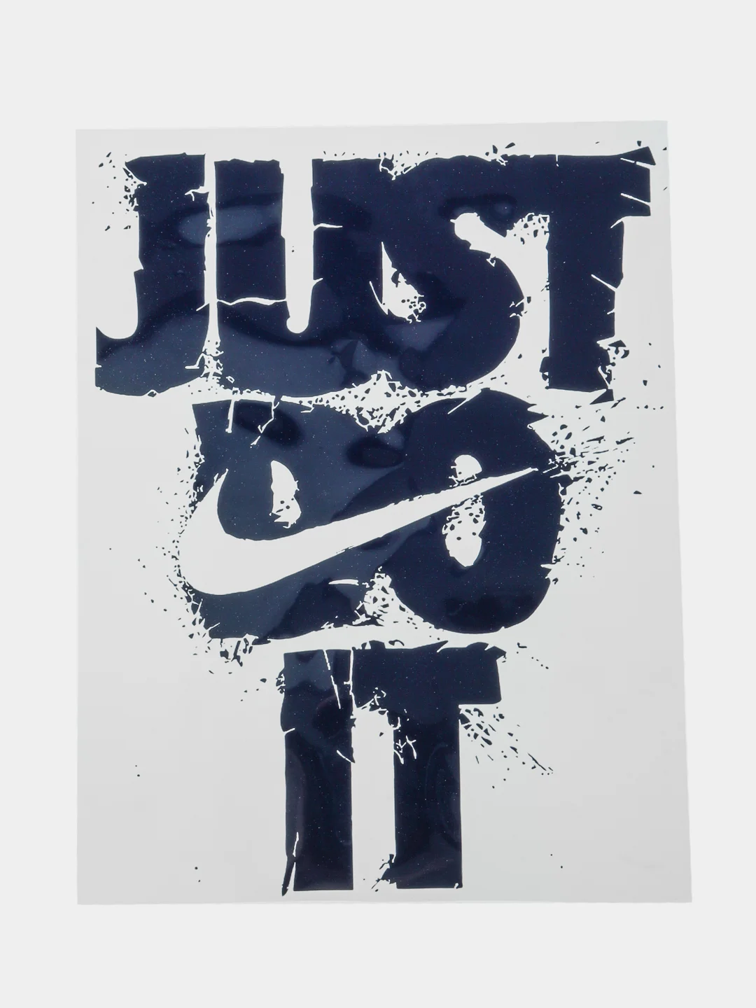 Темно-синий термонаклейка, термотрансферная наклейка, принт на одежду, Nike Just Do It
