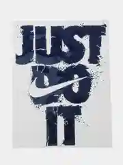 Темно-синий термонаклейка, термотрансферная наклейка, принт на одежду, Nike Just Do It