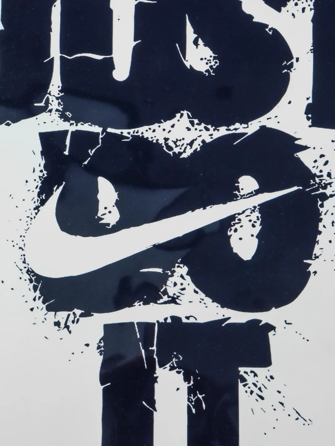 Темно-синий термонаклейка, термотрансферная наклейка, принт на одежду, Nike Just Do It