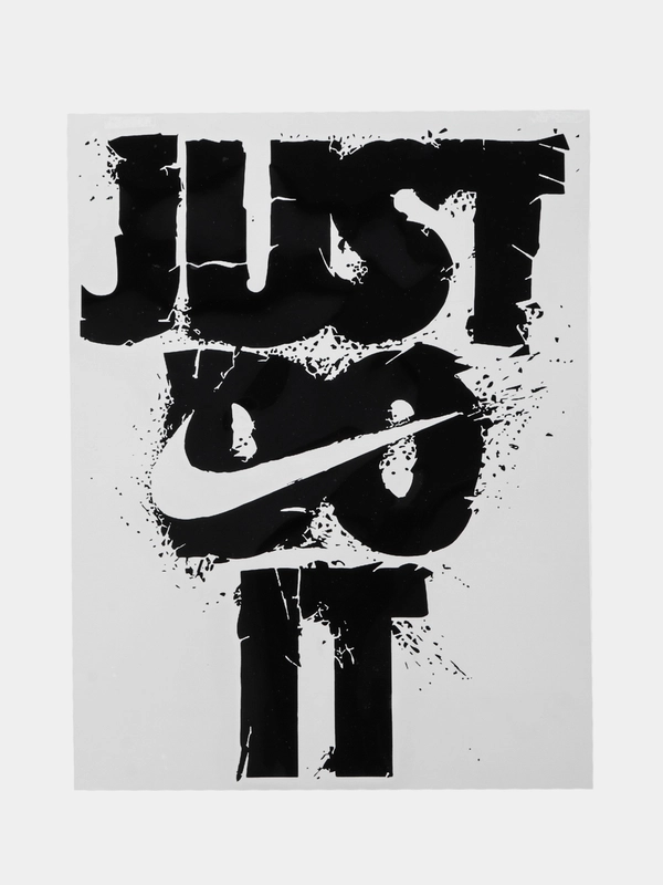Термонаклейка, термотрансферная наклейка, принт на одежду, Nike Just Do It