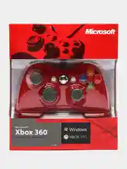 Красный джойстик XBOX 360 Wired Controller, геймпад проводной, с вибрацией