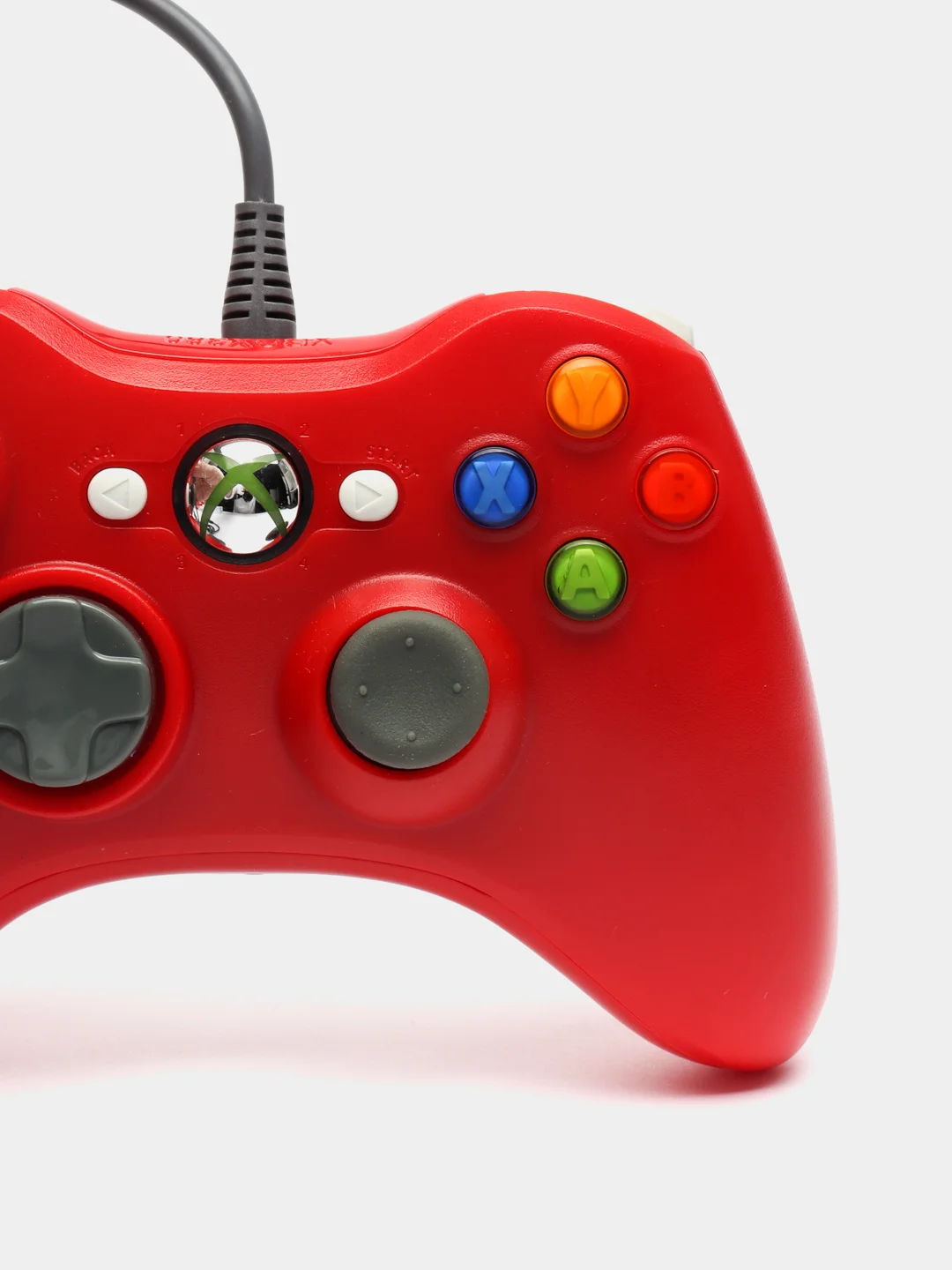 Красный джойстик XBOX 360 Wired Controller, геймпад проводной, с вибрацией