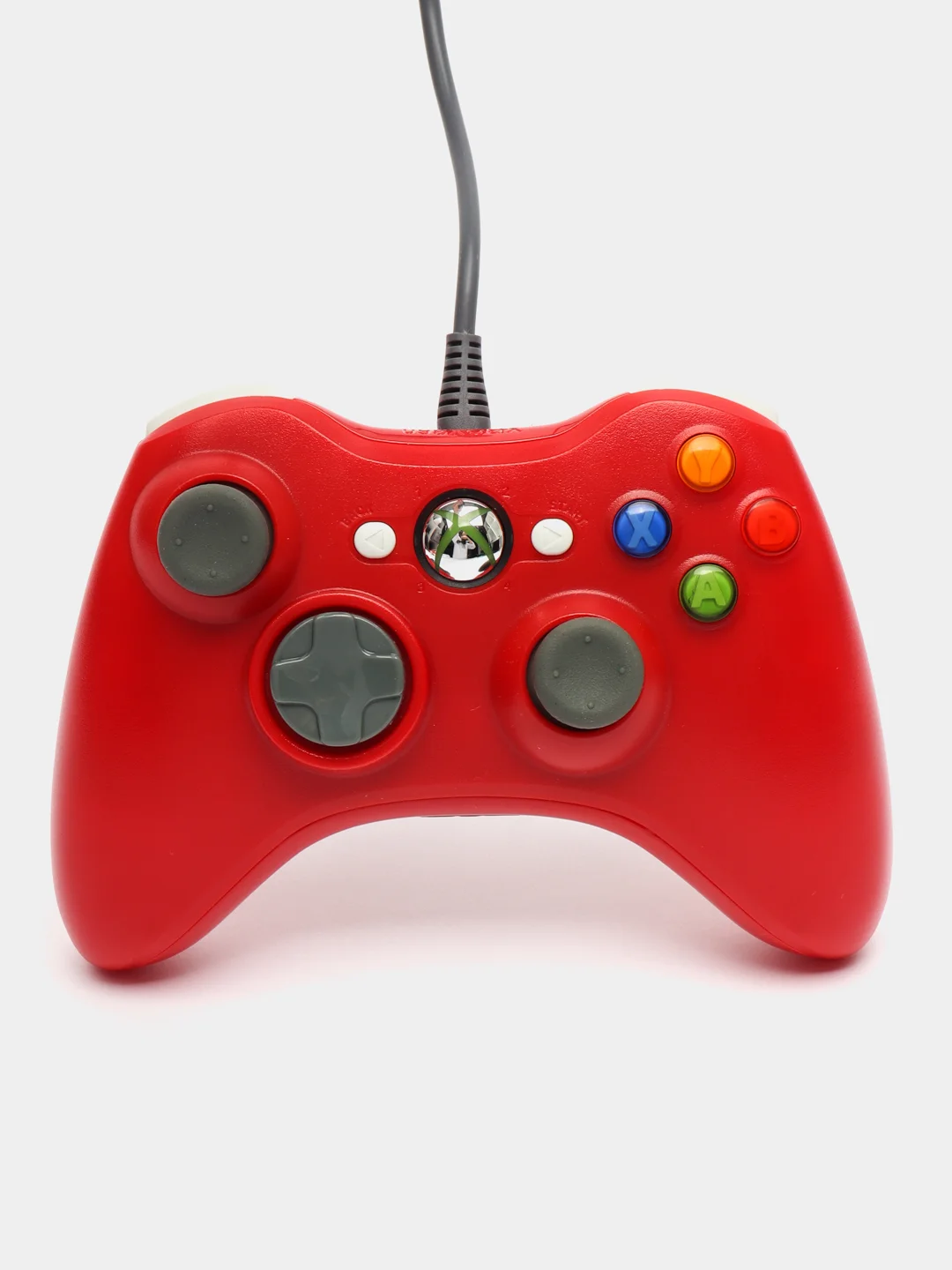 Красный джойстик XBOX 360 Wired Controller, геймпад проводной, с вибрацией