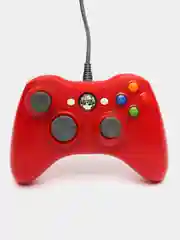 Красный джойстик XBOX 360 Wired Controller, геймпад проводной, с вибрацией