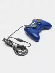 Синий джойстик XBOX 360 Wired Controller, геймпад проводной, с вибрацией