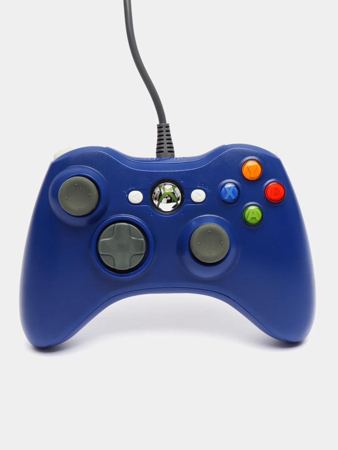 Синий джойстик XBOX 360 Wired Controller, геймпад проводной, с вибрацией
