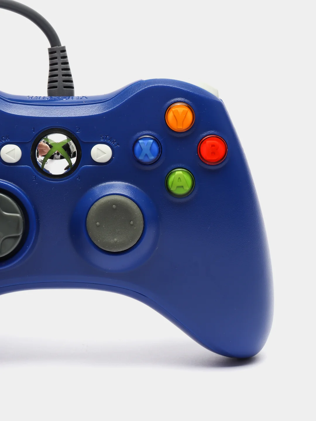 Синий джойстик XBOX 360 Wired Controller, геймпад проводной, с вибрацией
