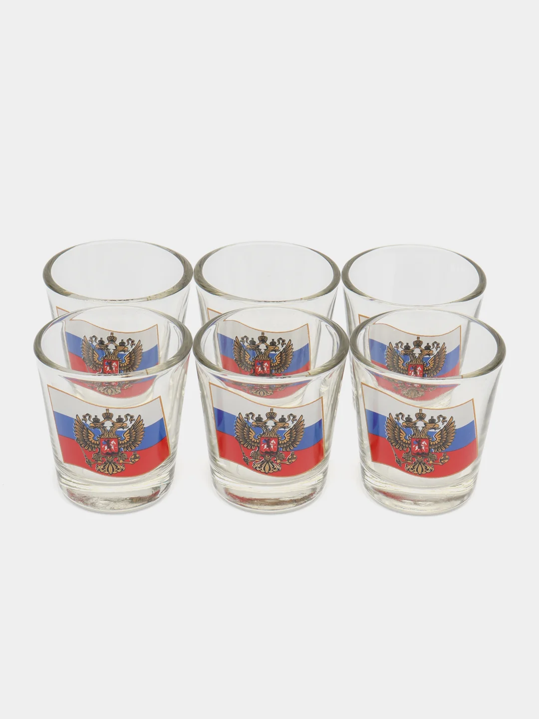 Белый набор стопок, 6 штук
