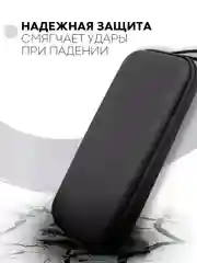 Синий чехол для консоли Nintendo Switch и Nintendo Switch OLED, защитный кейс КАРТОФАН на молнии