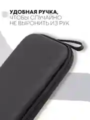 Синий чехол для консоли Nintendo Switch и Nintendo Switch OLED, защитный кейс КАРТОФАН на молнии