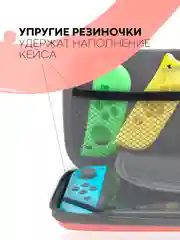 Красный чехол для консоли Nintendo Switch и Nintendo Switch OLED, защитный кейс КАРТОФАН на молнии