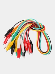Клемы крокодилы - провод для самоделок, провода с зажимами, кабеля для arduino, esp 32, ЛБП