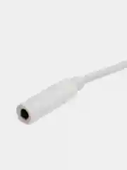 Белый переходник для наушников iPhone/3.5 мм mini jack, аукс, адаптер для айфона