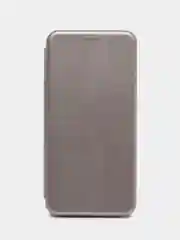 Серебряный чехол-книжка Samsung Galaxy A12 / M12 (Самсунг галакси А12 / М12)