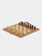 Шахматы шашки нарды 3 в 1, деревянные