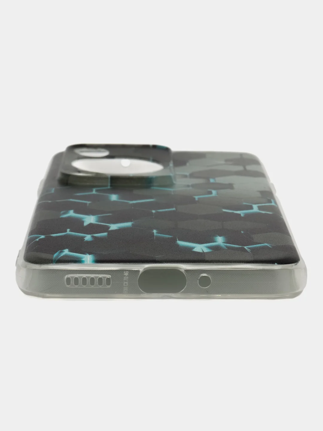 Бирюзовый чехол на Huawei Nova Y72/Y72s / Хуавей Нова Y72/Y72s прозрачный, с рисунком, защита камеры