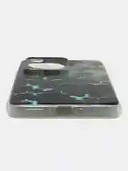 Бирюзовый чехол на Huawei Nova Y72/Y72s / Хуавей Нова Y72/Y72s прозрачный, с рисунком, защита камеры