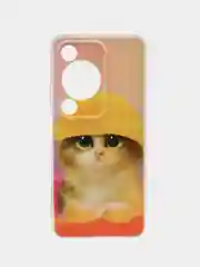 Желтый чехол на Huawei Nova Y72/Y72s / Хуавей Нова Y72/Y72s прозрачный, с рисунком, защита камеры